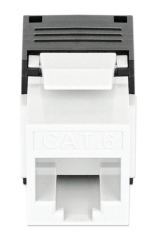 Frutto Keystone RJ45 Cat.6 UTP Tool-Free Bianco Nero - immagine 4