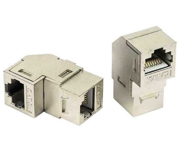 Accoppiatore RJ45 F/F 90° Cat.6A Schermato - immagine 3