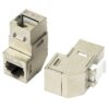 Accoppiatore RJ45 F/F 90° Cat.6A Schermato - immagine 4