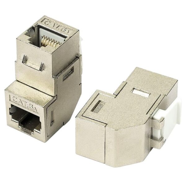 Accoppiatore RJ45 F/F 90° Cat.6A Schermato - immagine 4