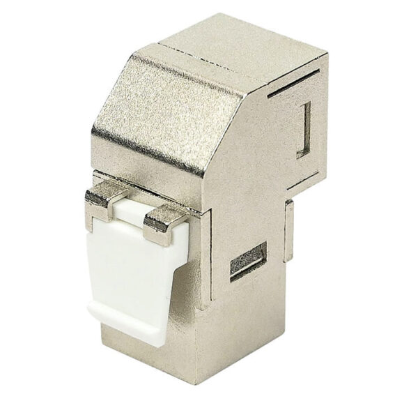 Accoppiatore RJ45 F/F 90° Cat.6A Schermato - immagine 6