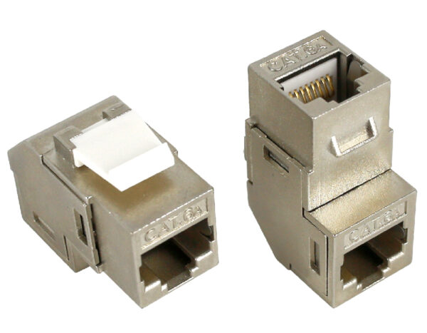 Accoppiatore RJ45 F/F 90° Cat.6A Schermato - immagine 7