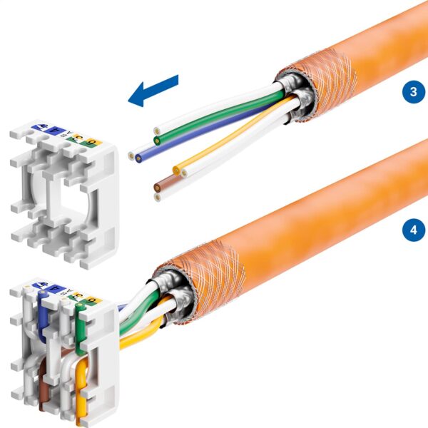 Frutto Keystone RJ45 Cat.6A STP Tool-Free 16.60mm - immagine 9