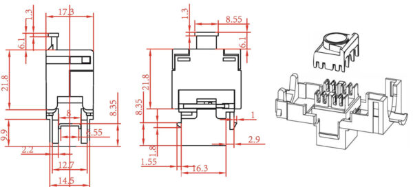 Frutto Keystone RJ45 UTP Cat.6A - immagine 2