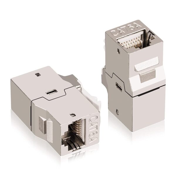 Accoppiatore di Rete RJ45 Cat.6A F/F Schermato FTP da pannello 16.5mm - immagine 4