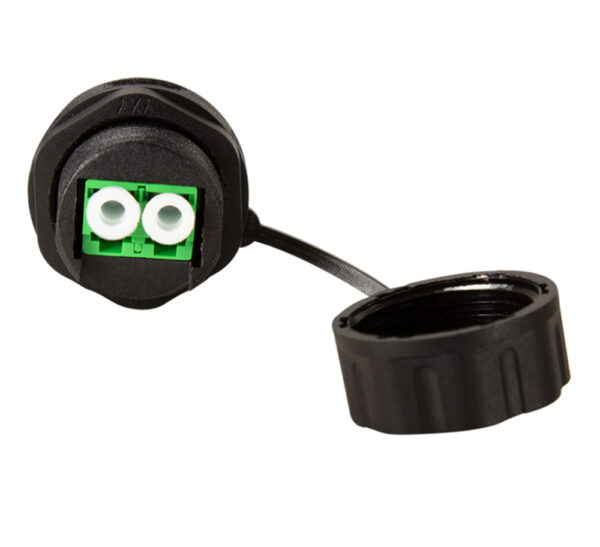 Connettore Fibra Ottica LC Duplex Impermeabile IP68 con Pressacavo e Cappuccio Antipolvere - immagine 6