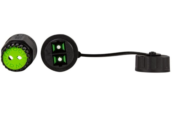 Connettore Fibra Ottica SC Duplex Impermeabile IP68 con Pressacavo e Cappuccio Antipolvere - immagine 4