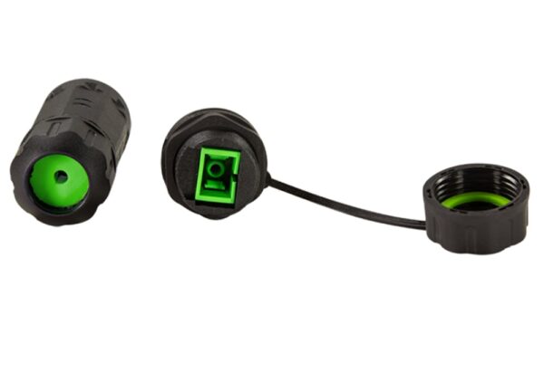 Connettore Fibra Ottica SC Simplex Impermeabile IP68 con Pressacavo e Cappuccio Antipolvere - immagine 5