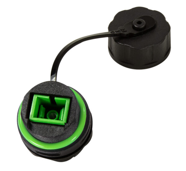 Connettore Fibra Ottica SC Simplex Impermeabile IP68 con Pressacavo e Cappuccio Antipolvere - immagine 3