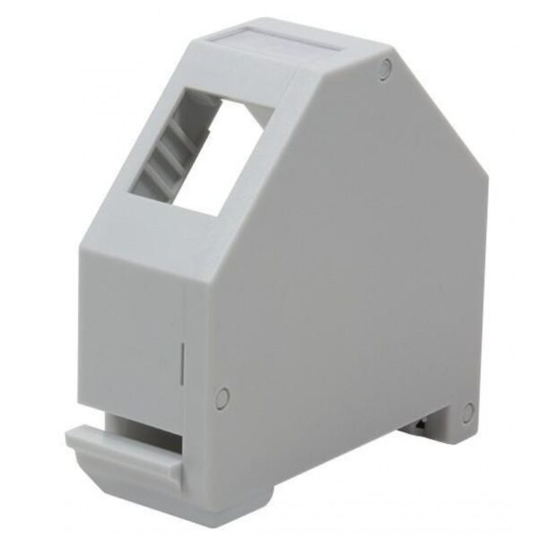 Adattatore keystone RJ45 per Barra DIN espandibile in Plastica con messa a terra - immagine 2