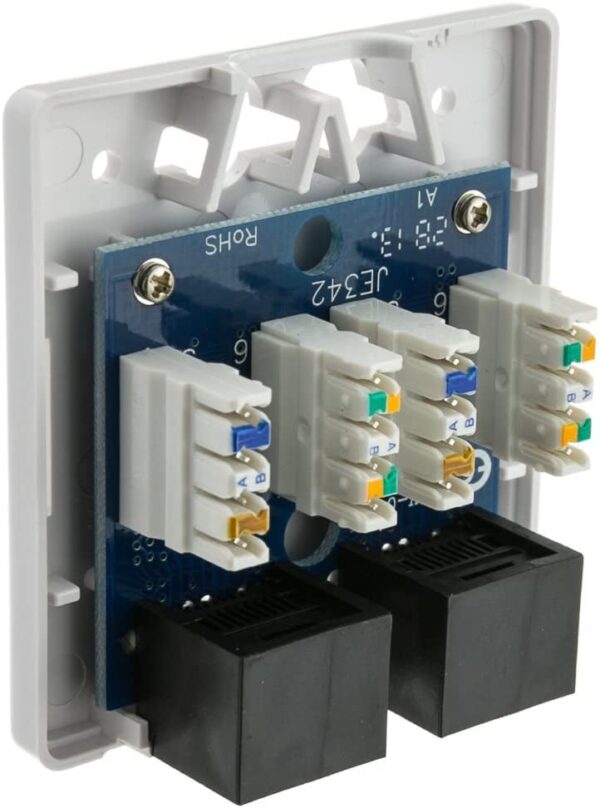 Presa a Muro con 2 Frutti RJ45 Cat.6 UTP Beige - immagine 5