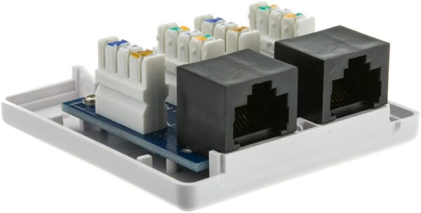 Presa a Muro con 2 Frutti RJ45 Cat.6 UTP Beige - immagine 6