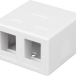 Presa a Muro per 2 Frutti Keystone Bianco