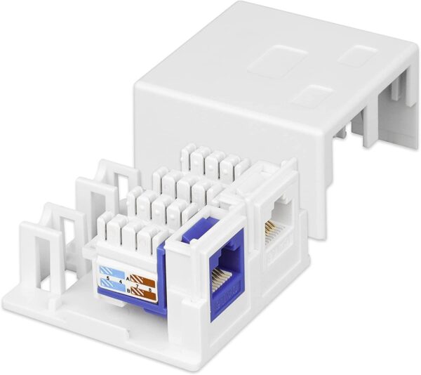 Presa a Muro per 2 Frutti Keystone Bianco - immagine 3