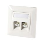 Presa a Muro per 2 Adattatori in Fibra Ottica E2000®simplex SC simplex o LC duplex