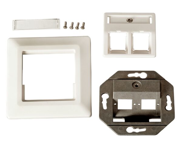 Presa a Muro per 2 Adattatori in Fibra Ottica E2000®simplex SC simplex o LC duplex - immagine 2