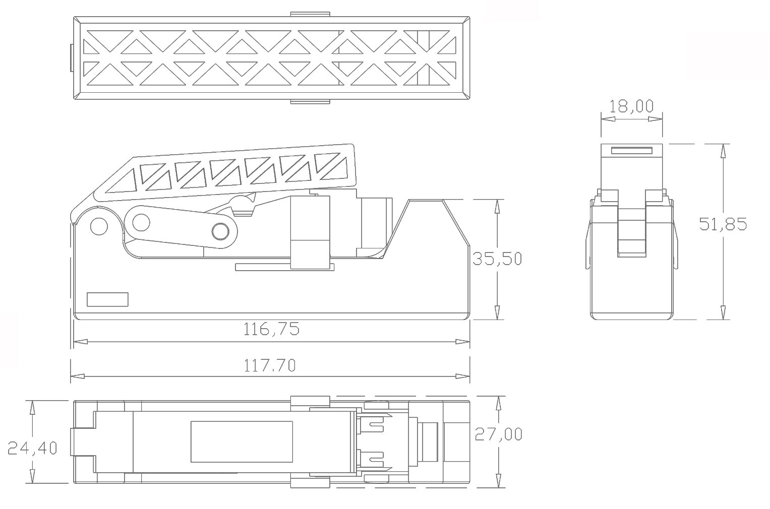Kit 24 Frutti Cat.6 UTP 90° Keystone con Pinza Crimpatrice - immagine 3