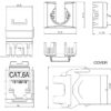 Kit 24 Frutti Cat.6A UTP 180° Keystone con Pinza Crimpatrice - immagine 2