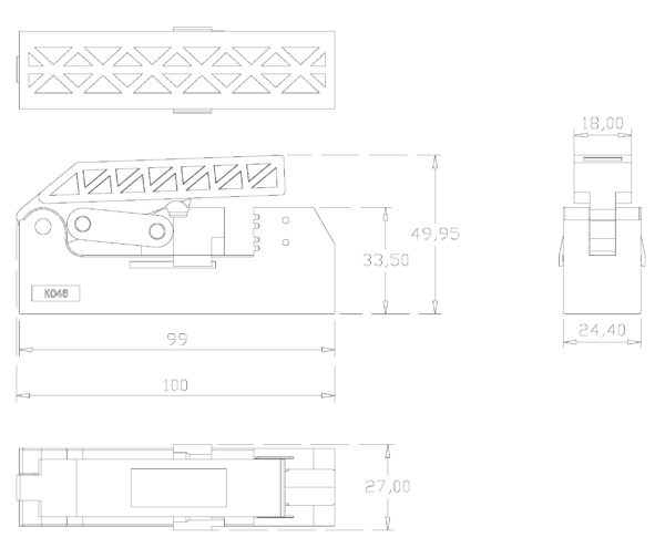 Kit 24 Frutti Cat.6A UTP 180° Keystone con Pinza Crimpatrice - immagine 3