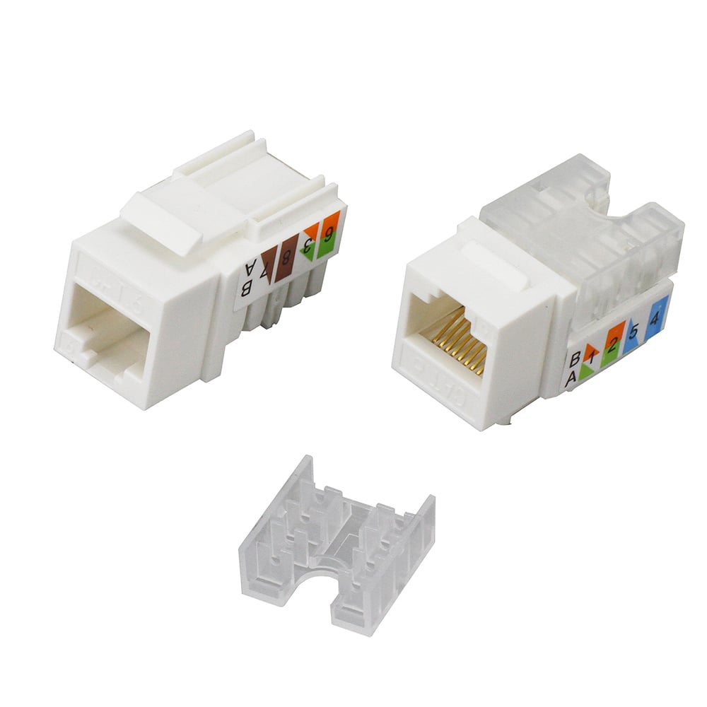 Kit 24 Frutti Cat.6A UTP 90° Keystone con Pinza Crimpatrice - immagine 5