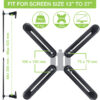 Kit Adattatore di Montaggio Non VESA per Monitor 13-27'' - immagine 5