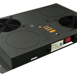 Kit di Ventilazione a Soffitto per Rack 19'' 2 Ventole Nero
