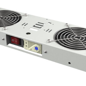 Kit di Ventilazione a Soffitto per Rack 19'' IP55 2 Ventole Grigio
