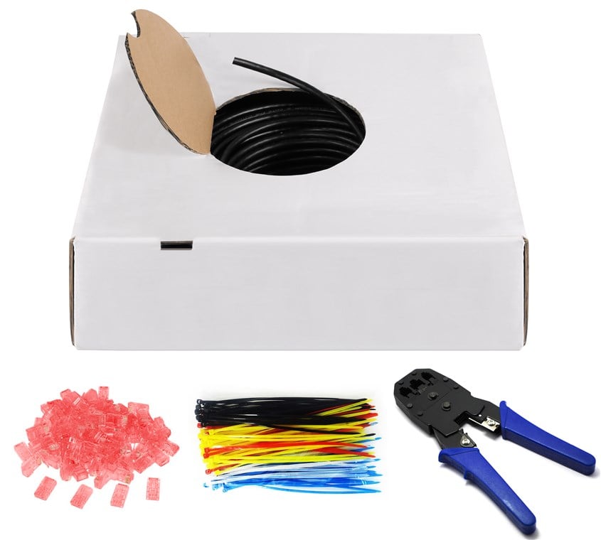 Kit Matassa U/UTP Cavo Cat.6 Rame 305m Rigido completo di Accessori - immagine 5