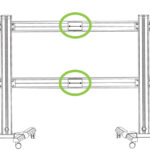 Kit Staffe di Giunzione per Supporto Video Wall da Pavimento ICA-TR4VW