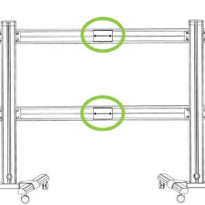 Kit Staffe di Giunzione per Supporto Video Wall da Pavimento ICA-TR4VW