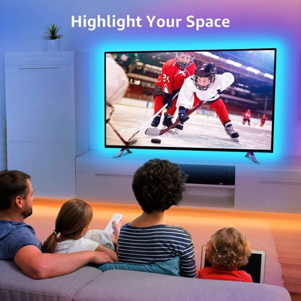 Kit Striscia LED Intelligente 5m con Funzione Musicale e Controllo Vocale Alexa, R5149 - immagine 6