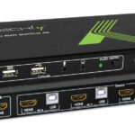 KVM switch 4x1 con USB e HDMI 4K