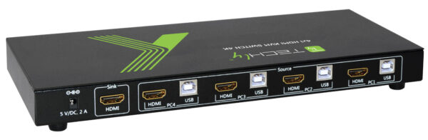 KVM switch 4x1 con USB e HDMI 4K - immagine 3