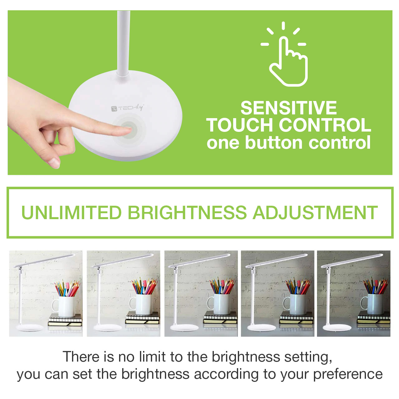 Lampada a 36 LED da Scrivania Pieghevole Dimmerabile Batteria Ricaricabile con Alimentazione USB - immagine 5