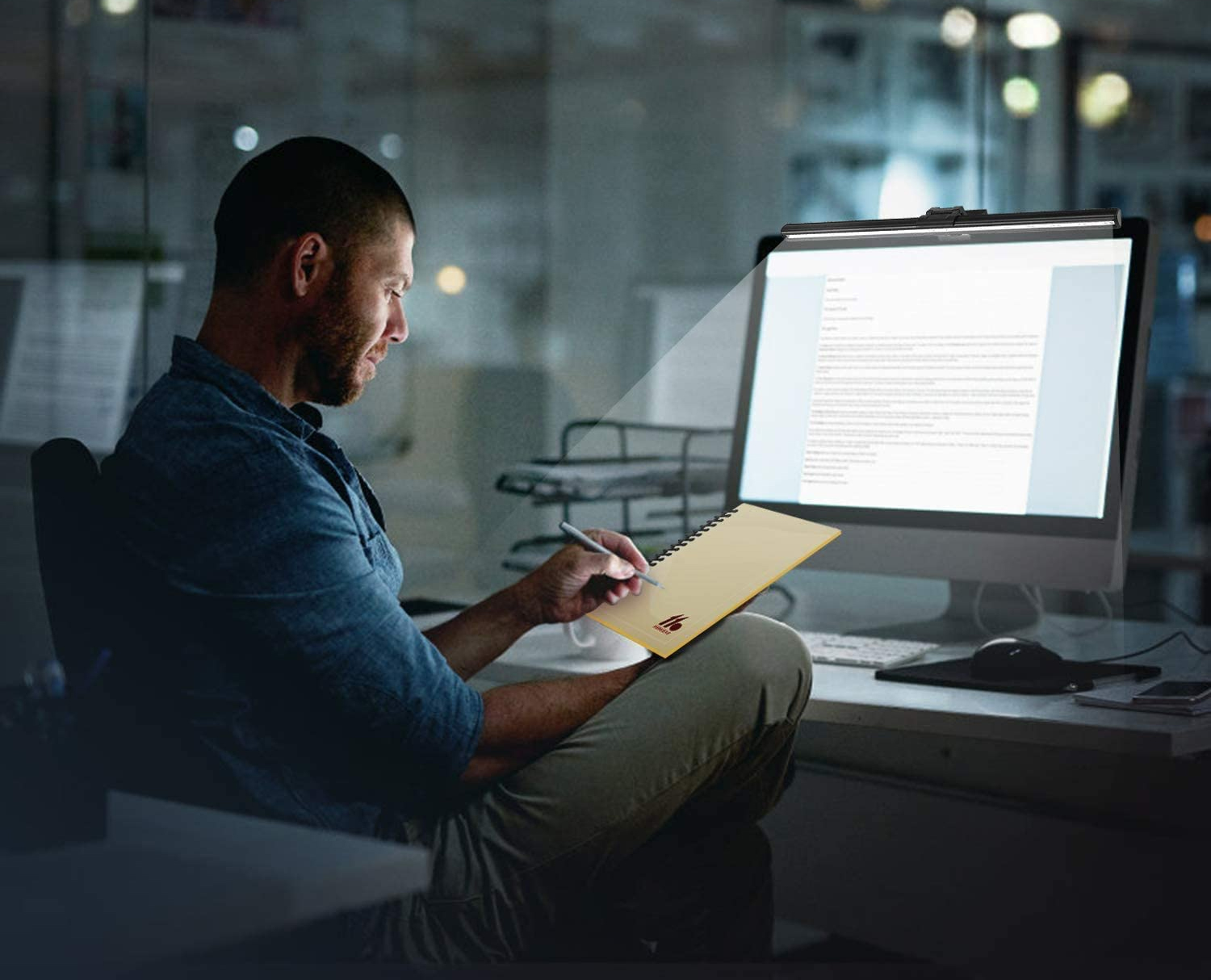 Lampada a Led USB per Monitor con Regolazione Temperatura Colore e Dimmer - immagine 5