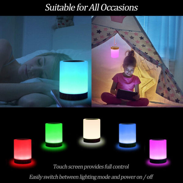 Lampada USB Smart Touch 5 Colori Selezionabili Regolazione Intensità - immagine 10