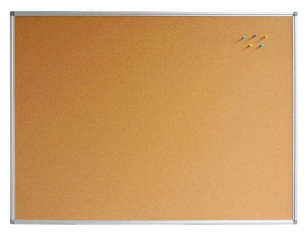 Bacheca Lavagna in Sughero Cornice in Alluminio Anodizzato 60x90 cm - immagine 2