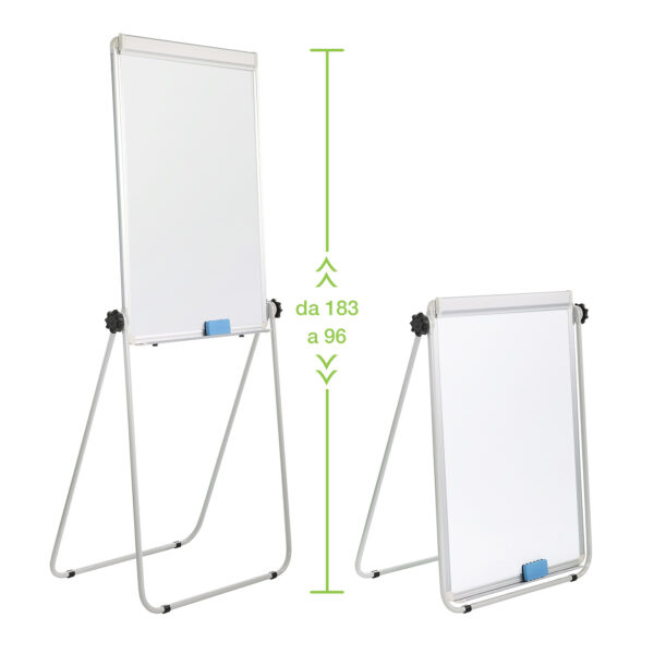 Lavagna Magnetica Bifacciale Flipchart Portatile 70x100 cm con Supporto - immagine 5