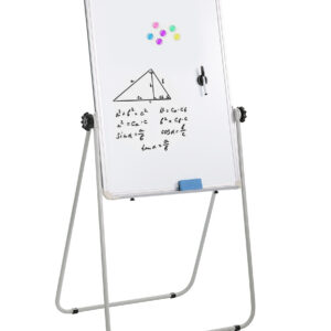 Lavagna Magnetica Bifacciale Flipchart Portatile 70x100 cm con Supporto