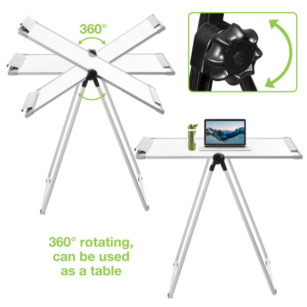 Lavagna Magnetica Bifacciale Flipchart Portatile 70x100 cm con Supporto - immagine 8