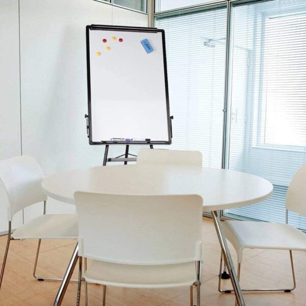 Lavagna Magnetica Flipchart Fogli Mobili 60x90 cm Altezza Regolabile - immagine 8