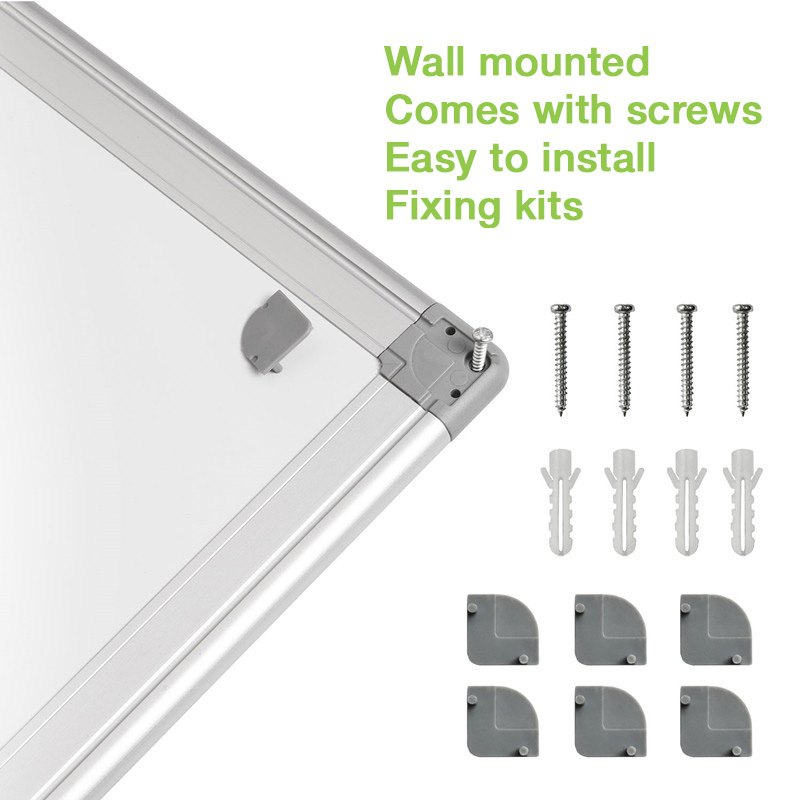 Lavagna Magnetica Laccata Bianca Cancellabile a Secco 120x180 cm - immagine 5