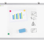 Lavagna Magnetica Laccata Bianca Cancellabile a Secco 90x120 cm