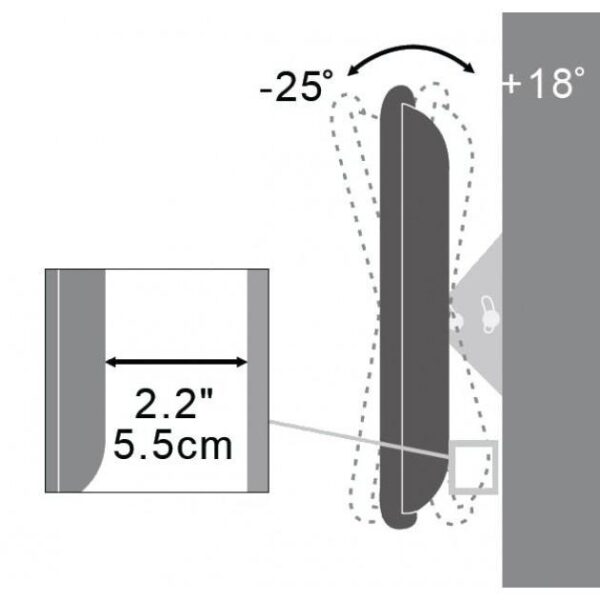 Supporto a muro per TV LED LCD 17'' - 37'' inclinabile nero - immagine 6