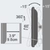 Supporto a muro per TV LED LCD 13''-30'' full motion Nero - immagine 5