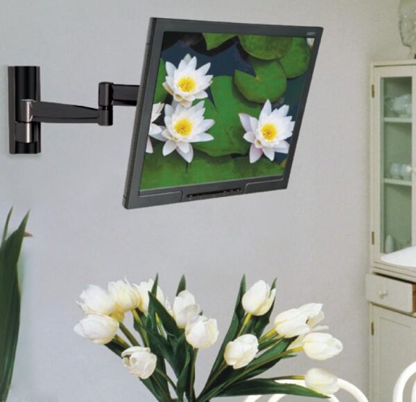 Supporto a Muro per TV LED LCD 13 - 37'' Inclinabile 3 Snodi Nero - immagine 8