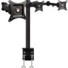 Supporto da scrivania per 3 Monitor 13-24'' con morsetto