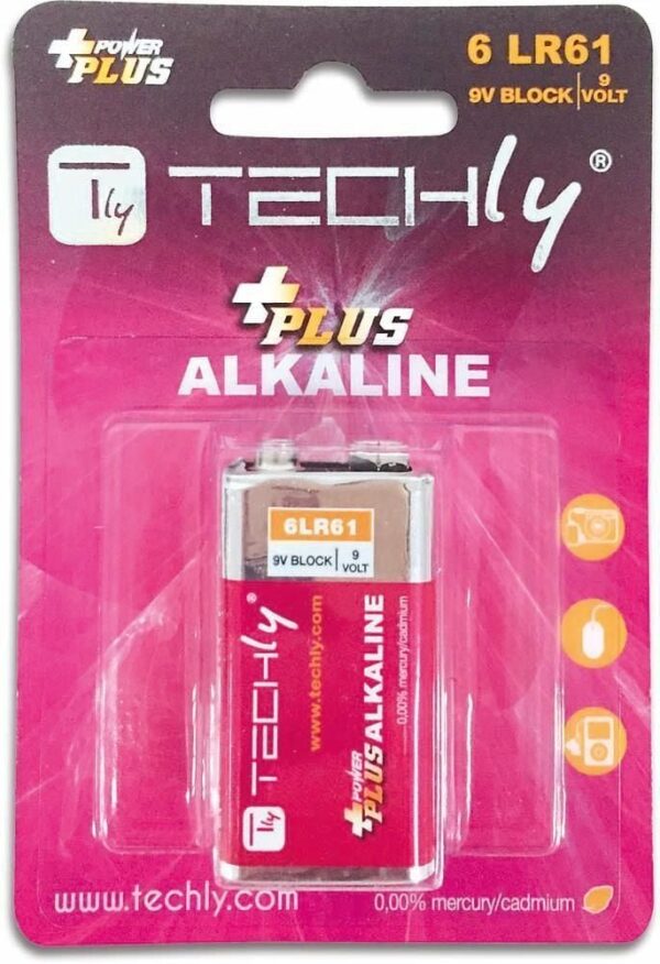 Blister 1 Batteria Power Plus Alcalina 6LR61 9V