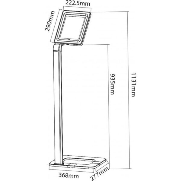 Supporto da Pavimento con Chiave di Sicurezza iPad/Tablet 9.7''-10.1'' - immagine 4