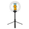 Luce LED 26RGB Anello ø25cm con Treppiede Estensibile Selfie Stick - immagine 10